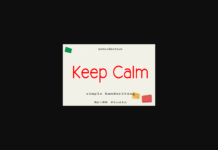 Keep Calm Font Poster 1
