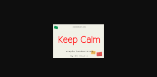 Keep Calm Font Poster 1