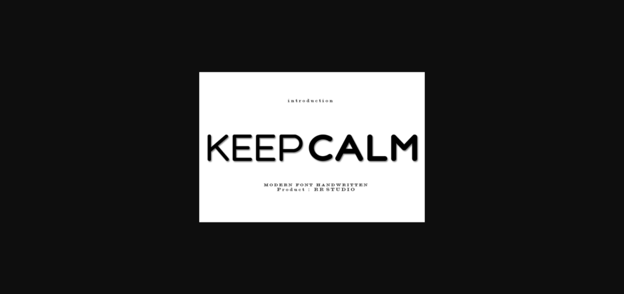 Keep Calm Font Poster 3