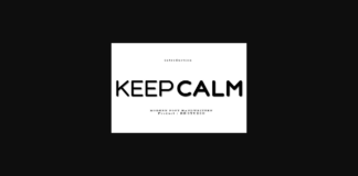 Keep Calm Font Poster 1
