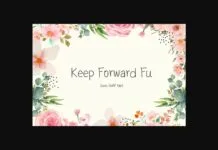 Keep Forward Fu Font Keep Forward Fu Font Poster 1