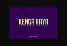 Kenga Kaya Font Poster 1