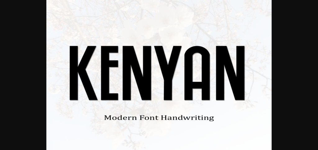 Kenyan Font Poster 3