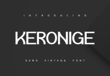 Keronige Font Poster 1