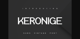 Keronige Font Poster 1