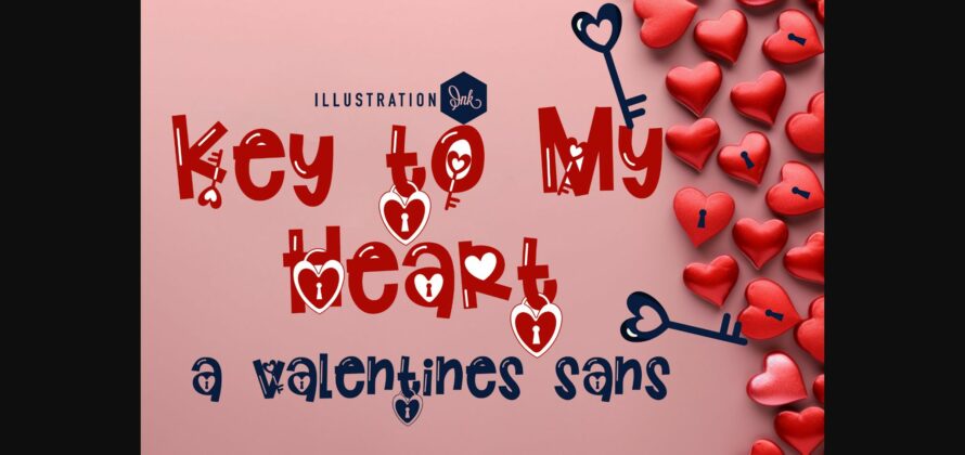 Key to My Heart Font Poster 3