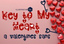 Key to My Heart Font Poster 1
