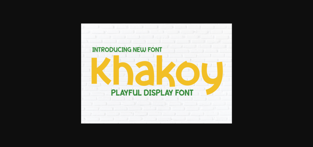 Khakoy Font Poster 3