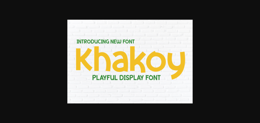 Khakoy Font Poster 1