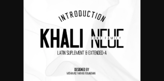 Khali Neue Font Poster 1