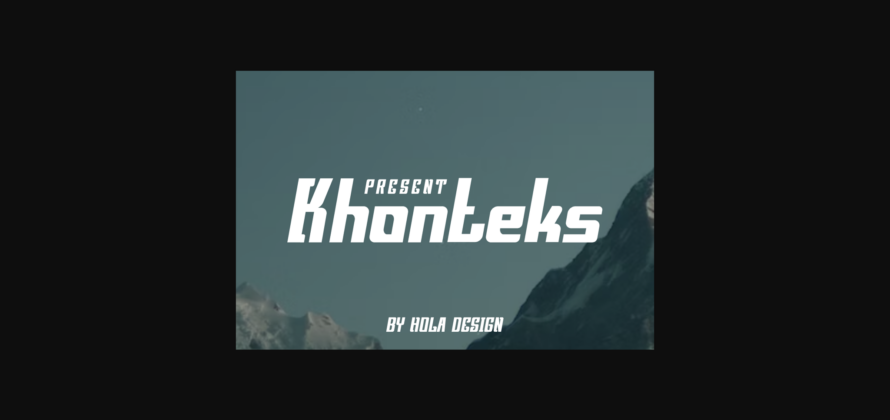 Khonteks Font Poster 3