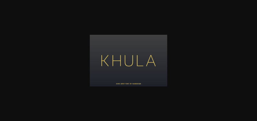 Khula Font Poster 3