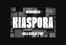 Kiaspora Font Poster 1