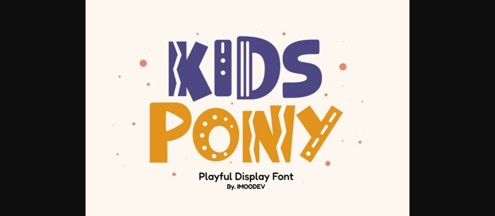 Kids Pony Font Poster 3