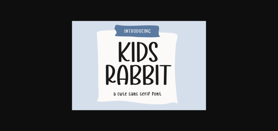 Kids Rabbit Font Poster 3