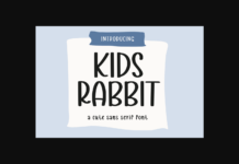 Kids Rabbit Font Poster 1