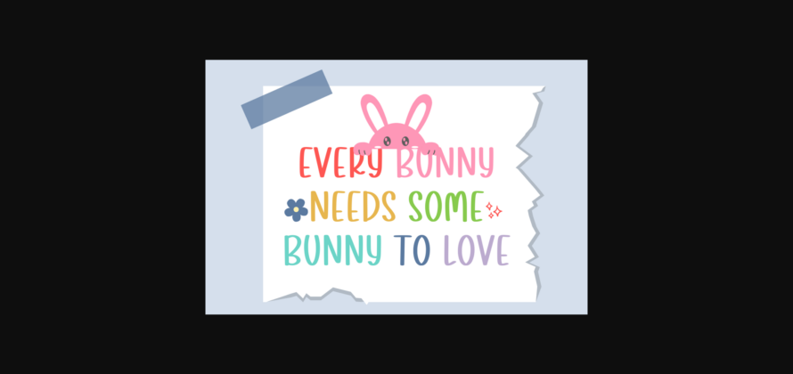 Kids Rabbit Font Poster 6
