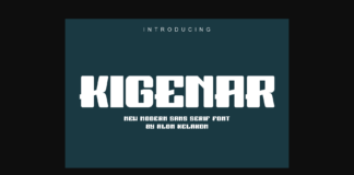 Kigenar Font Poster 1