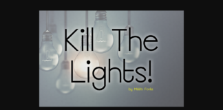 Kill the Lights Font Poster 1
