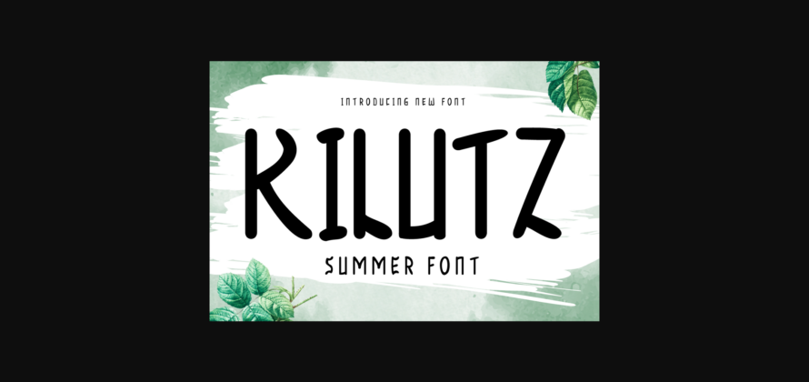 Kilutz Font Poster 3