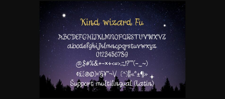 Kind Wizard Fu Font Poster 4