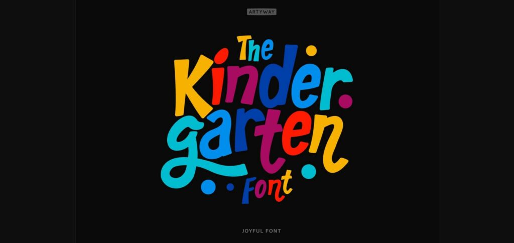 Kindergarten Font Poster 1