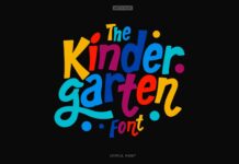 Kindergarten Font Poster 1