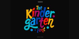 Kindergarten Font Poster 1