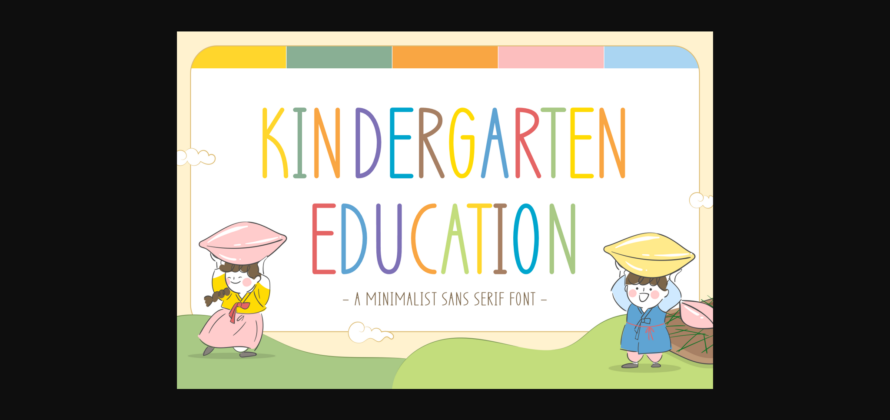 Kindergarten Education Font Poster 3