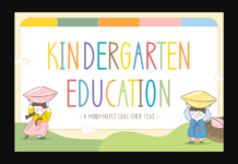 Kindergarten Education Font Poster 1