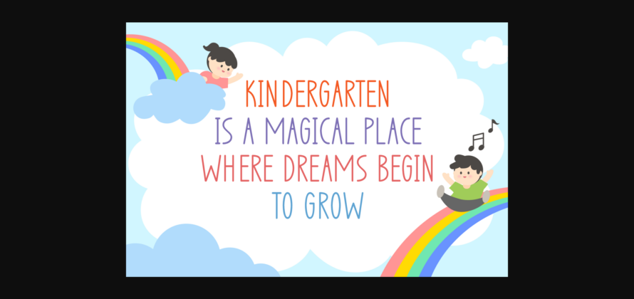 Kindergarten Education Font Poster 4