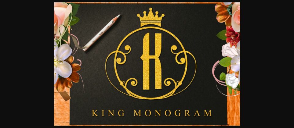 King Monogram Font Poster 3