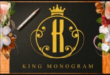 King Monogram Font Poster 1