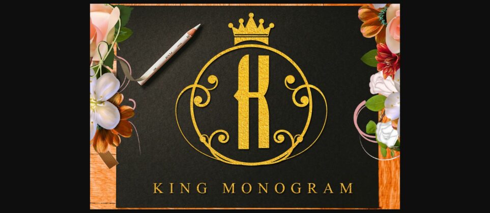 King Monogram Font Poster 1