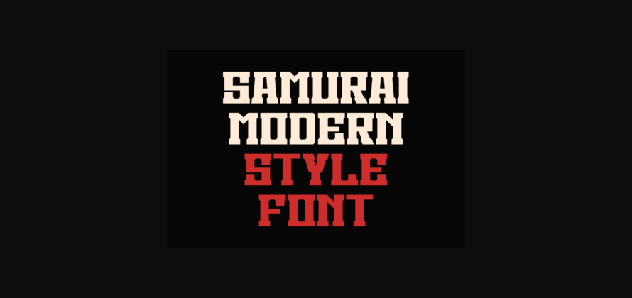 King Samurai Font Poster 2