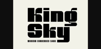 King Sky Font Poster 1