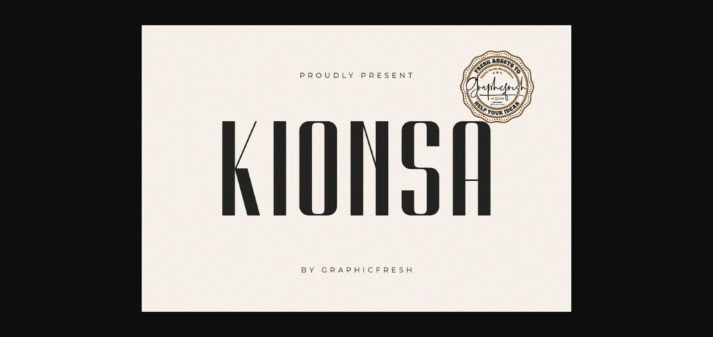 Kionsa Font Poster 3