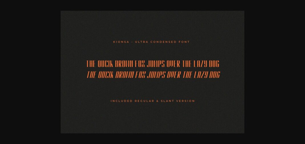 Kionsa Font Poster 6