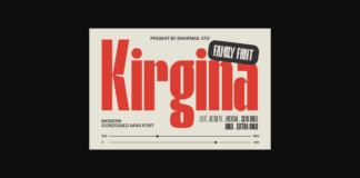 Kirgina Font Poster 1