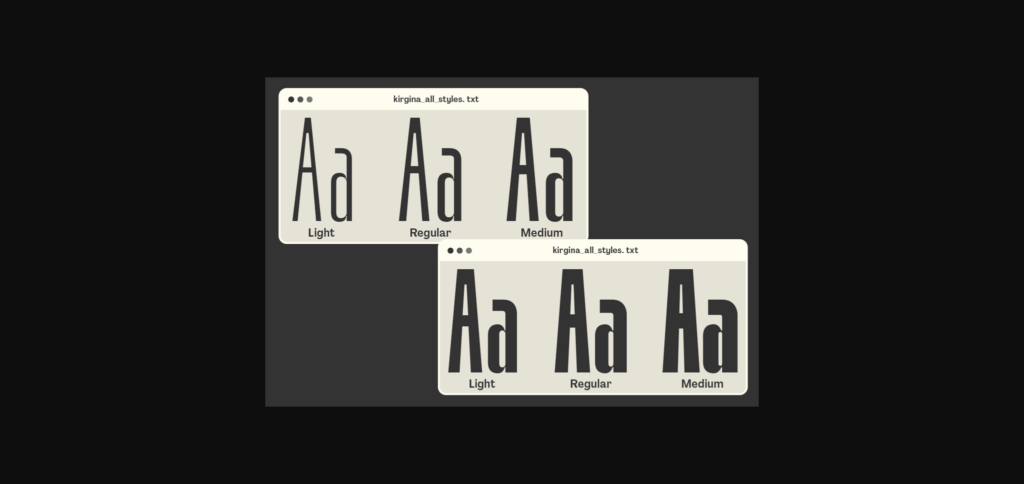Kirgina Font Poster 4