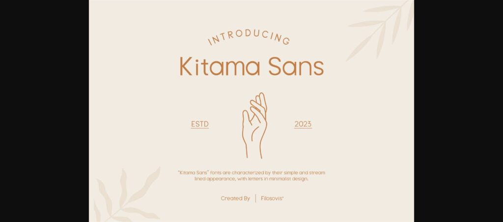 Kitama Sans Font Poster 1