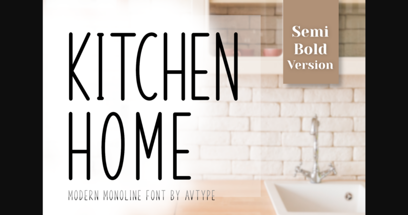 Kitchen Home Font Poster 3