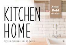 Kitchen Home Font Poster 1