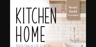 Kitchen Home Font Poster 1