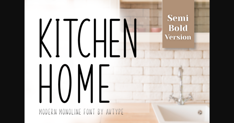 Kitchen Home Font Poster 1