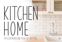 Kitchen Home Font Poster 1