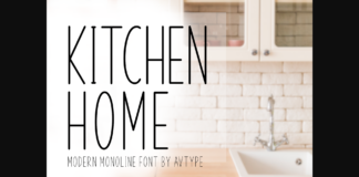 Kitchen Home Font Poster 1