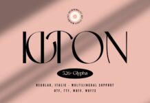 Kiton Font Poster 1