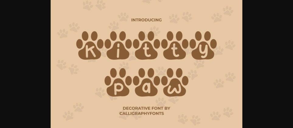 Kitty Paw Font Poster 3
