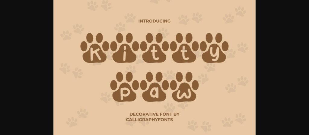 Kitty Paw Font Poster 1